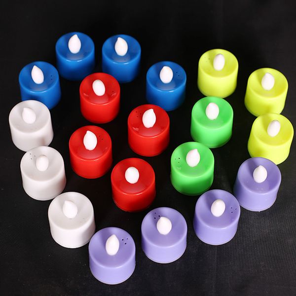 

multicolor 7 colors lights led candle lights electronic night light decoration for christmas wedding party halloween tea light
