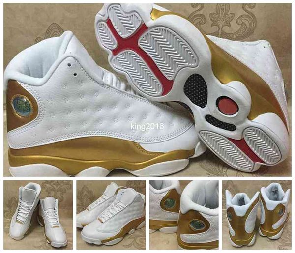 

2017 dmp mens 13 basketball shoes white gold 13s xiii men 98 defining moments sports trainers sneakers size 8-13