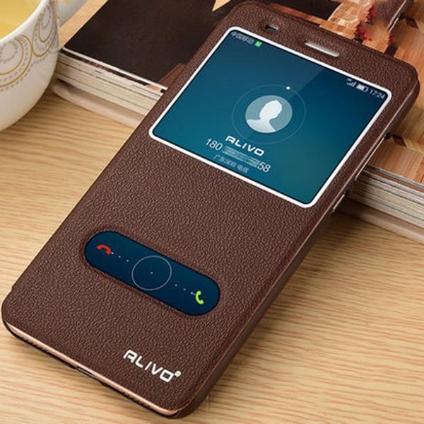 

Роскошная искусственная кожа откидная крышка окна подставка для подставки 5.5 "Huawe