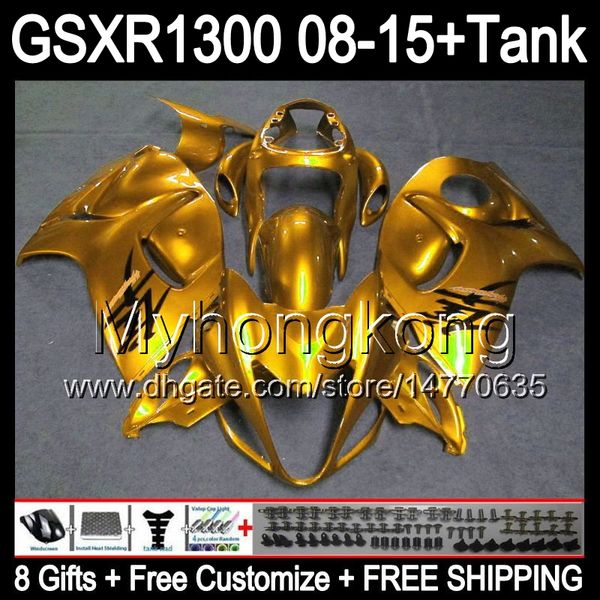 8 regali per SUZUKI Hayabusa GSXR1300 2008 2009 2010 2011 14MY101 oro lucido GSXR-1300 GSX R1300 GSXR 1300 2012 2013 2014 oro 2015 carenatura