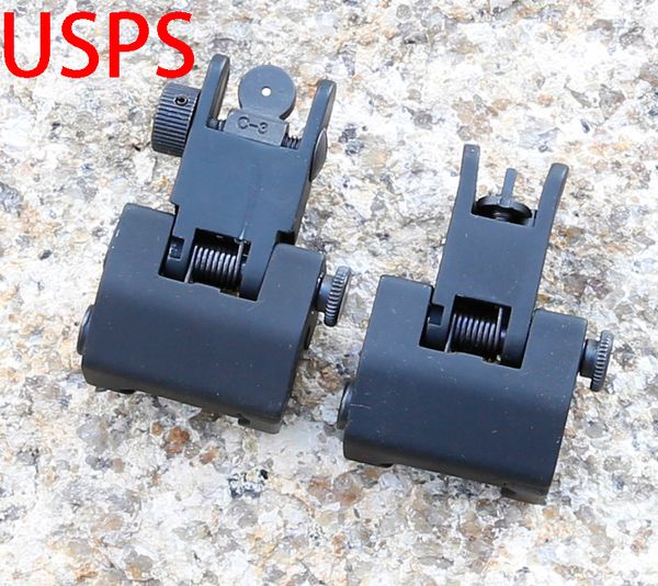 Flip Up Rapid Transition Front and Rear Iron Sights Black Free Shipping