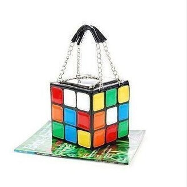 

wholesale- 2016 new handbag personality quality pu leather fashion casual colorful love cube bag phone purse stereotypes small square bag