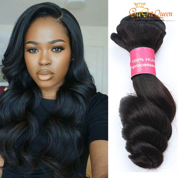 

необработанные малайзийские девственные волосы свободная волна пучки волос 4 шт. королева волос продукты цена по прейскуранту завода малайзи, Black