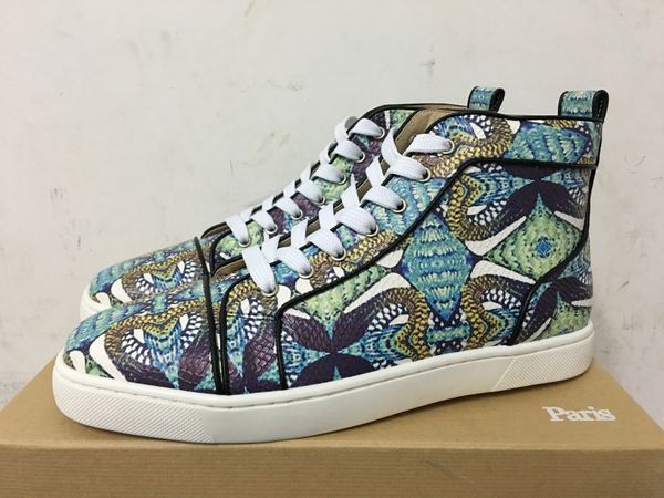 

luxury designer red bottom sneakers for men women with snake printed gold glitter fashion casual mens shoes leisure trainer footwear, Black