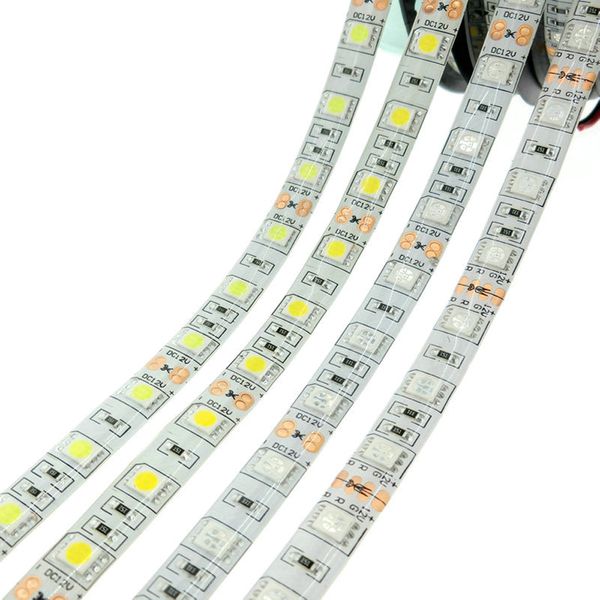 Tiras de LED 5050 5630 DC12V Flexível 60LEDS/M IP20 IP65 impermeabilizado a água de 16,4 pés Branco azul verde flexível Faixa de decoração flexível