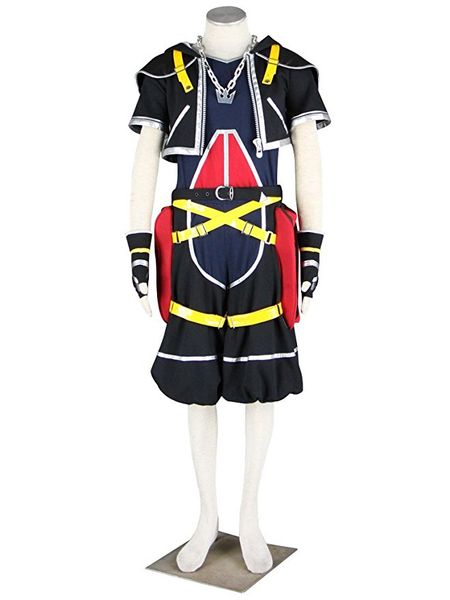 

kingdom hearts anime character sora cosplay costume, Black