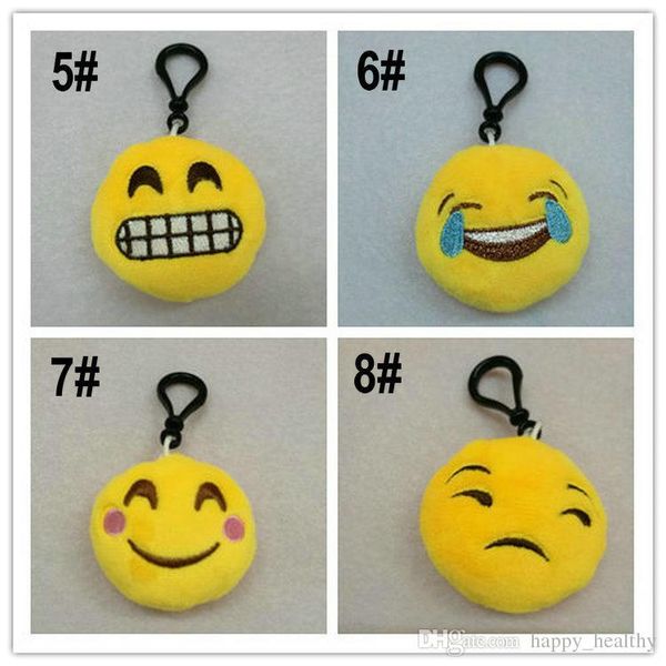 

Children's bag pendant QQ Expression Stuffed Plush doll emoji toys for Kids Emoji Keychains Mixed Keyrings 21 style kindergarten