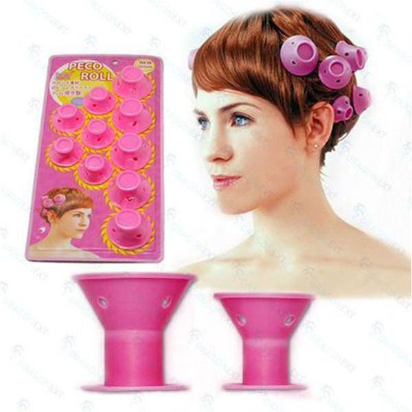 

10pc hair tyle oft hair care diy peco roll hair tyle roller curler alon hair curler