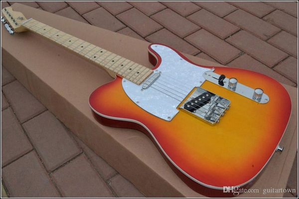 

wholesale - cherry burst color maple electric guitar oem available ing
