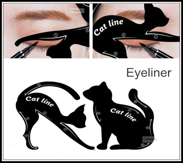 

eyeliner tool guide cat eyeliner stencil kit for eyebrows guide template maquiagem eye shadow frames card makeup tools