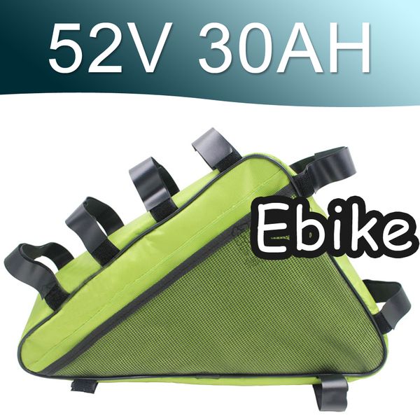 

52v 30ah triangle lithium ion battery pack long life cycle super power