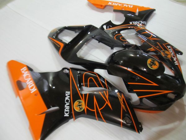 Grátis kit de carenagem de 7 presentes para Yamaha YZF R1 2000 2001 carenagem de laranja preto YZFR1 00 01 OT23