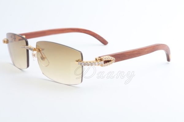 

new direct sales limited edition large diamond sunglasses men and women wood sunglasses 3524012 (2) size: 56-18-135mm, White;black