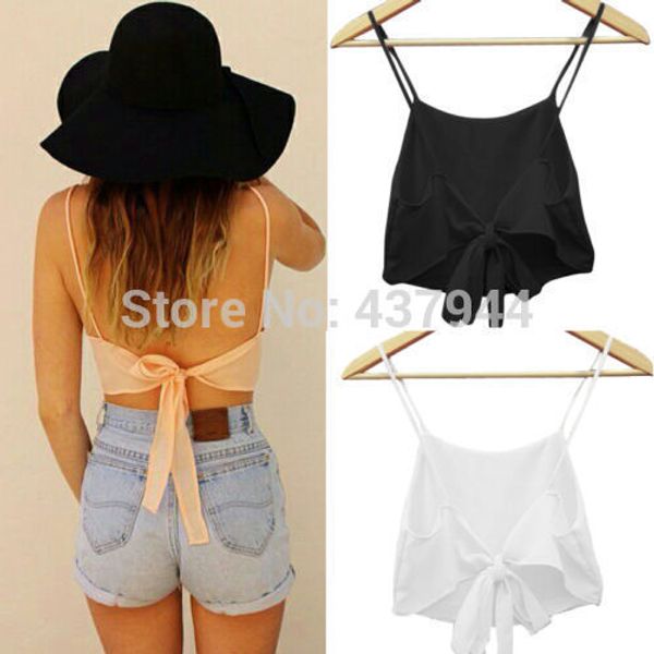 

wholesale- new fashion women sleeveless camisole shirt summer casual crop, White