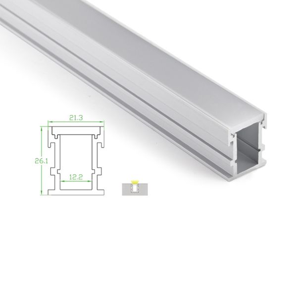 

10 x 1m sets/lot 6000 series aluminium profile for led strips and waterproof u profile channel for ground or recessed floor lamps