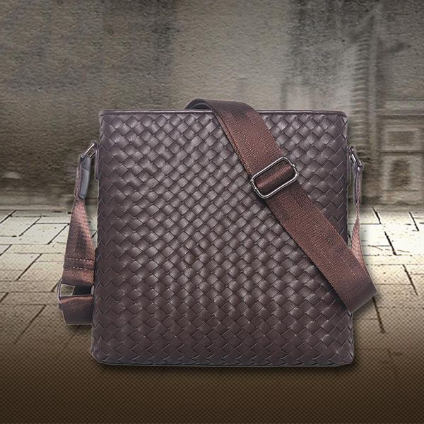 

men new travel weave bag briefcase lapdaily leather brands bags business messenger portfolios computer handbag wholesale- genuine jhmex, Red;black