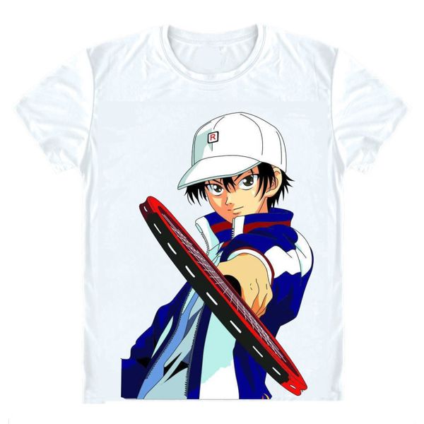 

anime shirt the prince of tennis t-shirts multi-style short tenni-pri ryoma echizen kunimitsu tezuka cosplay motivs shirts tee-style122-no13, White;black