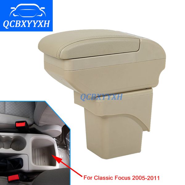 Tampa Para Ford Classic Focus 2005-2011 Caixa De Braço Central Store Content Box Cup Holder Interior Do Carro-styling Produtos Acessório