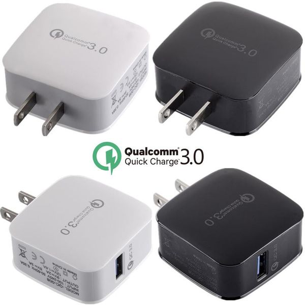 

Qualcomm Quick Charge 3.0 US Travel Wall Charger power adapter QC 3.0 fast charging plug for iphone 5 6 7 plus for samsung s6 s7 s8 plus pc