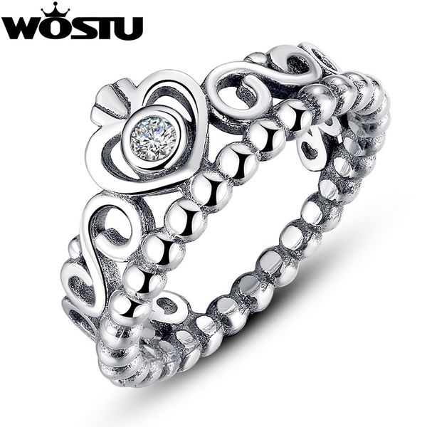 

wholesale- 6 styles 925 silver crown wedding rings with crystal compatible with european fit original wos same ring jewelry, Golden;silver