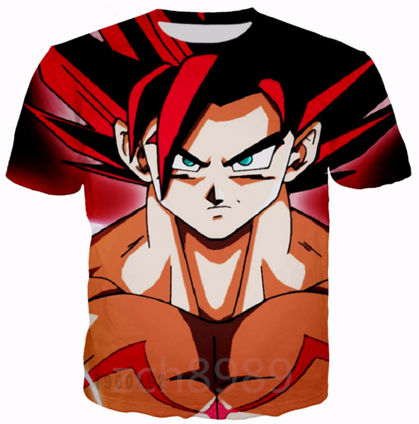 

аниме новейшая мода мужчины / женщины dragon ball z гоку летний стиль смешно унисекс 3d печати повседневная футболка s - - - 5xl aa590, White;black