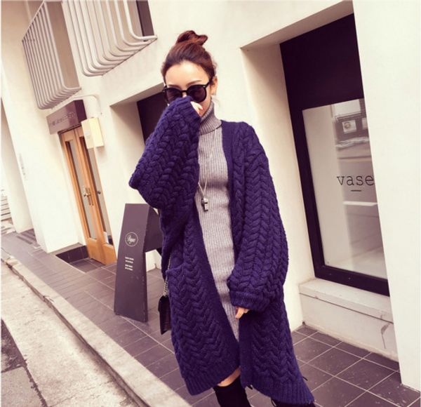

wholesale- knitted cardigan 2016 women woolen sweater cashmere coat cardigan women's clothing big size m481, White;black