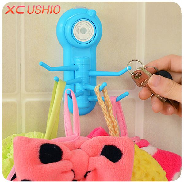 

wholesale- 180 degrees rotatable vacuum suction cup hook kitchen bathroom wall hanger hook sucker hanging hook storage holder organizer