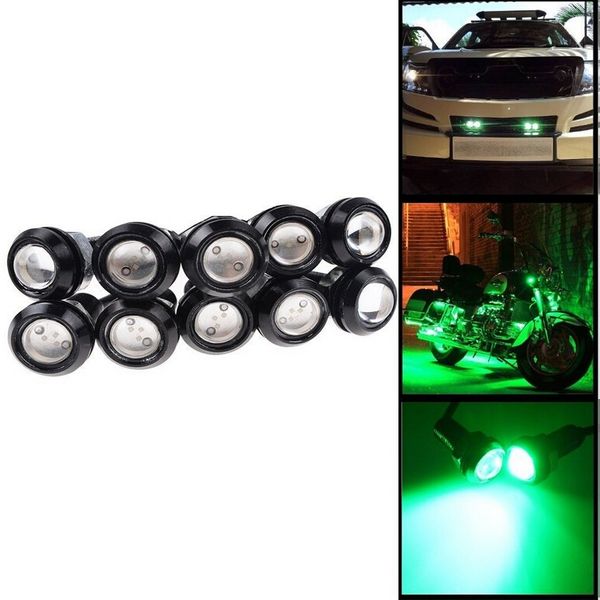 

10x green 9w led eagle eye light car fog drl daytime backup reverse parking