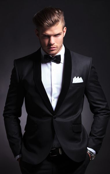 Smoking da sposo stile classico Groomsmen con un bottone scialle bavero abito da uomo migliore abiti da uomo blazer (giacca + pantaloni + cintura + cravatta) K246
