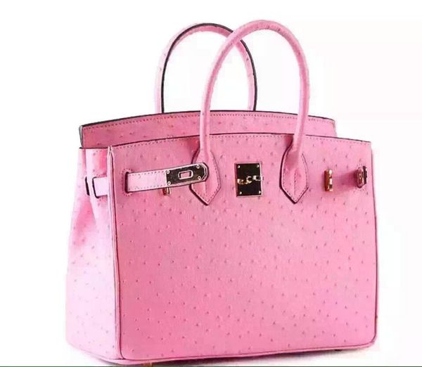 

Women leather totes 100% genuine cow leather sturdy ostrich leather handbags strim stitches suitable for buisness and casual cases