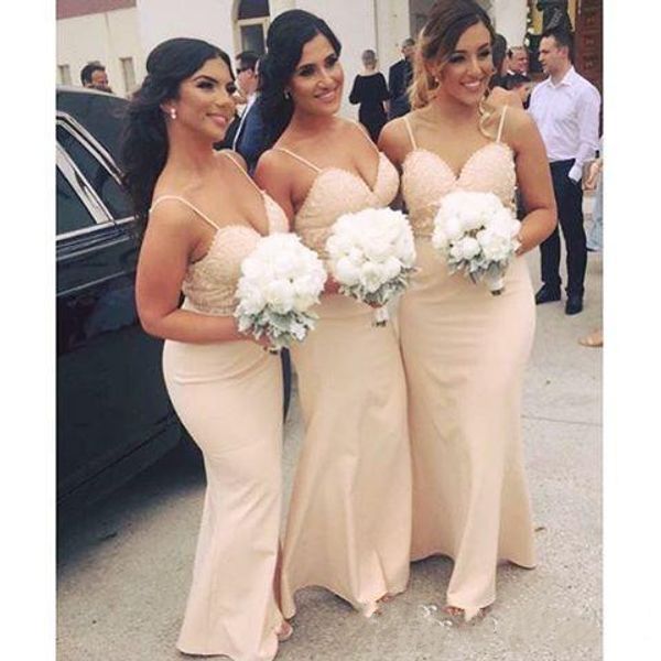 

2017 satin strapless straps lace applique mermaid bridesmaid dresses women maid of honor evening gowns for party plus size custom, Blue;red