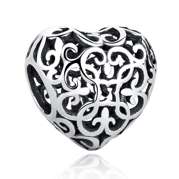

BELAWANG 925 стерлингового серебра любовь Сердце Шарм бусины Европейский бисер Fit Pandora