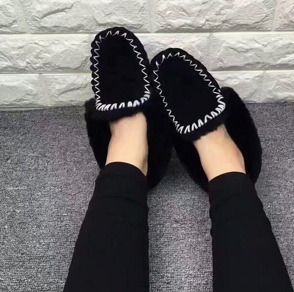 

christmas boots winter new small black shoes leather shoes low tube female snow boots women winter boots size 34-40