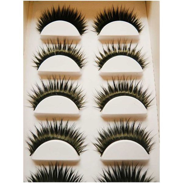

popular 6 pairs/set beauty thick long eyelashes makeup false eyelashes black natural handmade eye lashes 3 boxes ing