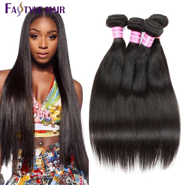 

selling fastyle brazilian straight hair extensions hair weave peruvian malaysian indian unprocessed virgin hair bundles, Black