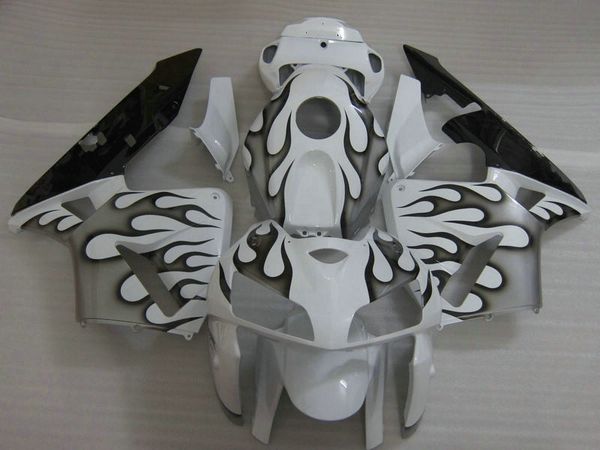 

injection mold customize fairing kit for honda cbr600rr 05 06 black flames white fairings set cbr600rr 2005 2006 ot20