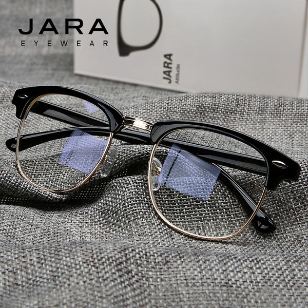 

wholesale- jara radiation protection rivet frame eyeglasses men women anti-blue ray brand classic computer glasses anti-fatigue goggles, Silver