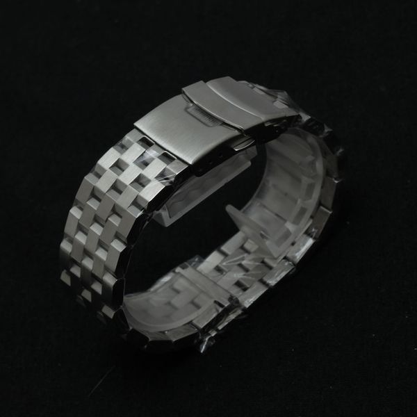 Moda de Nova Mens de Aço Inoxidável Sólido Prata fosco Bracelet Watch Band Strap 18mm 20mm 22mm 24mm 26mm Dobra Fecho com Segurança Frete Grátis