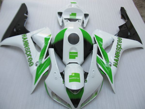 Kit carenatura più venduto per stampaggio ad iniezione per HONDA CBR1000RR 06 07 set carenature verde bianco CBR1000RR 2006 2007 OT14