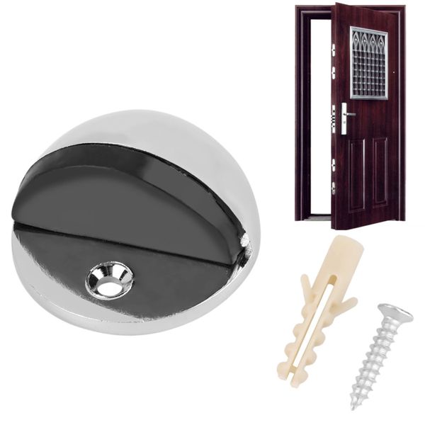 

door ser aps zinc alloy satin chrome half moon wood door holder 45mm dia casting floor-mounted door s