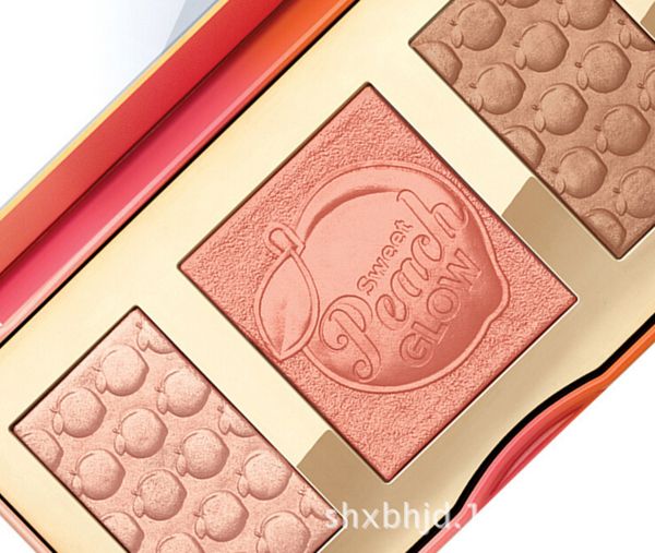 

Makeup palette weet peach glow 3 color blu h powder blu her brand eye hadow face m ke up co metic kit mell like peache hopping