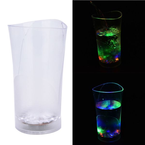 

wholesale- lighting up with water cups led mugs wineglass water induction led flash cup vase acrylic wine led cup for party 1pcs