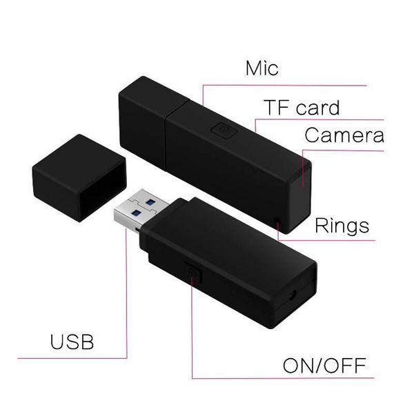 

Нет отверстие Usb диск камеры FULL HD 1080P USB флэш-накопитель Pinhole DVR Портативный Usb диск видеорегистратор Макс поддержка 32G TF карта