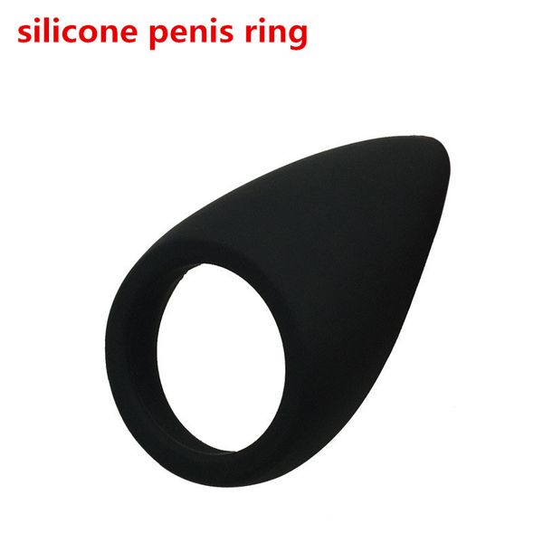 Black Silicone Penis Anel Penis Ereção Do Pénis Anéis de Aprimoramento Scrotum Escravidão Perineal Massagem Testicles Adultos Brinquedos Sexuais Para O Homem q0506