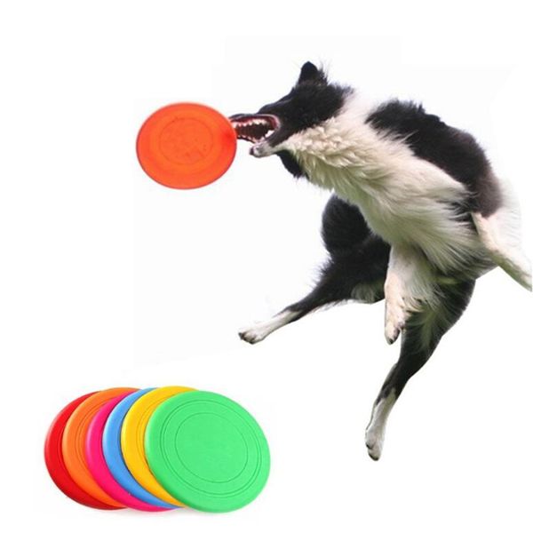 

soft flying flexible disc tooth resistant outdoor large dog puppy pets training fetch toy silicone dog toys