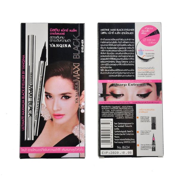 

yanqina makeup eyeliner pencil waterproof black eyeliner pen no blooming precision liquid eye liner 12pcs