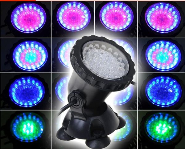 ED Unterwasserbeleuchtung, wasserdichte Lampe, RGB 36 LEDs, Unterwasser-Spotlicht für Schwimmbad, Brunnen, Teich, Wasser, Garten, Aquarium