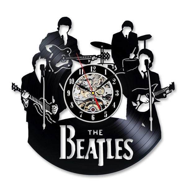 

Старинные виниловые записи настенные часы подарок для поклонников Beatles