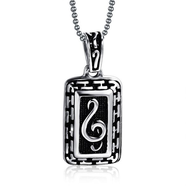 

dj jewelry 2017 new notes pendant necklace swiss stainless steel necklace seiko quality never change color en pendant, Silver