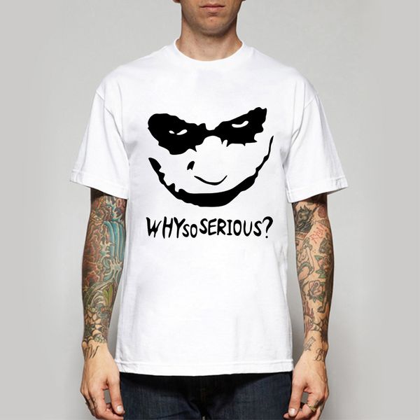 

wholesale- 2015 new summer joker heath ledger t-shirt men casual why so serious joker t shirt tees summer ing, White;black